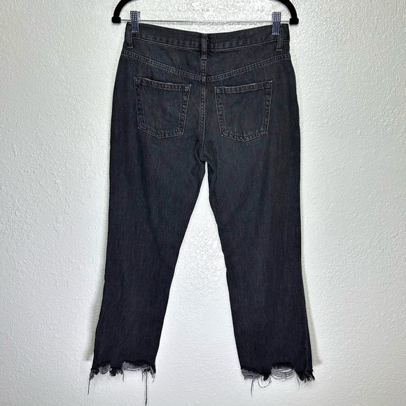 Free People We the Free Maggie Straight Jean Distressed Black Women 26 - Picture 3 of 9